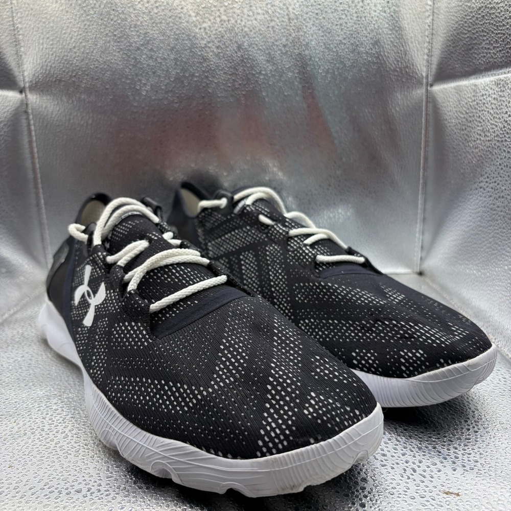 Size 13 Under Armour Speedform Apollo Vent Black White Mens Shoes 1252287-001